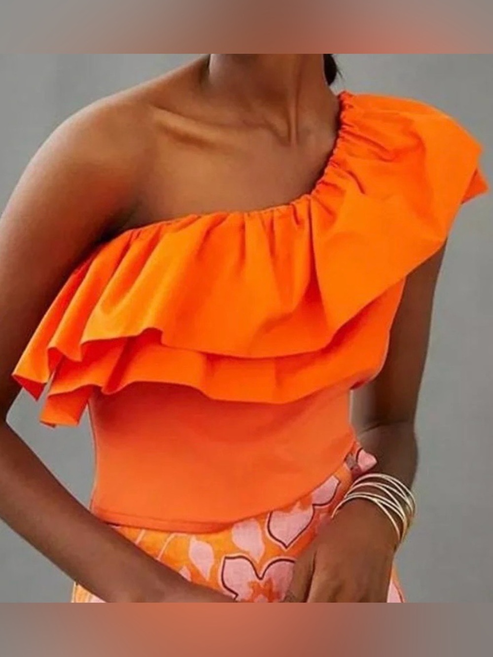Anthropologie Sunday in Brooklyn One-Shoulder Ruffle Crop Top